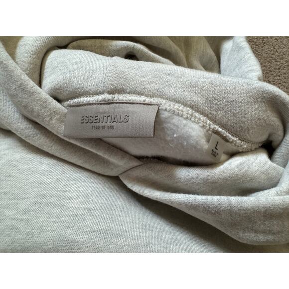 Essentials Fear of God Hoodie Sweatshirt Pullover Spellout Back Mens Large - Picture 3 of 8